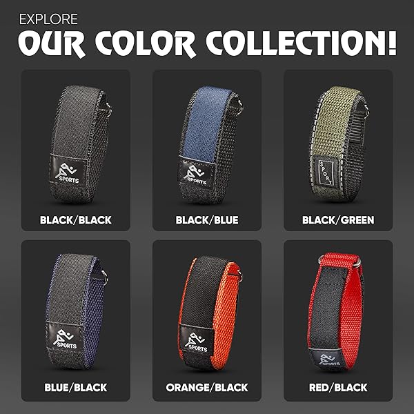 STUNNING SELECTION Alpine Sporty Nylon Watch Band Waterproof Velcro Quick Release Adjustable Lightweight 22mm Replacement Straps for Men Compatible with Watches - View 8 of 8