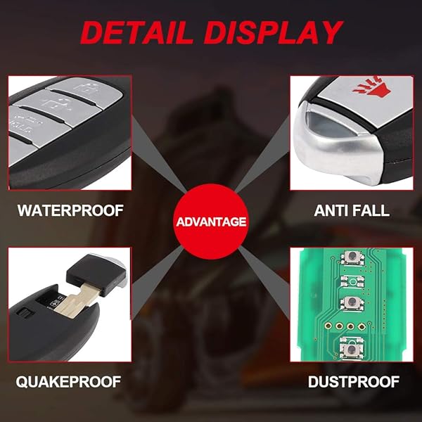 cciyu cciyu X 1 Remote UNCUT Ignition Key Fob 4 Buttons Keyless Entry for Infiniti M37 M56 QX56 QX40 FCC CWTWBIU787 285E3-1LL0D - View 5 of 7