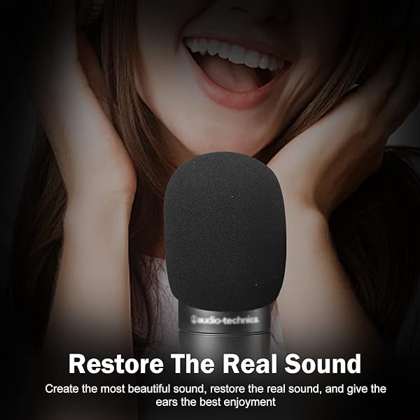 Boseen Mic Cover Foam Microphone Windscreen 2PCS Pop Filter for AT2020 AT2020USB AT2020USBi AT2035 AT2050 Recording Microphones - View 5 of 7