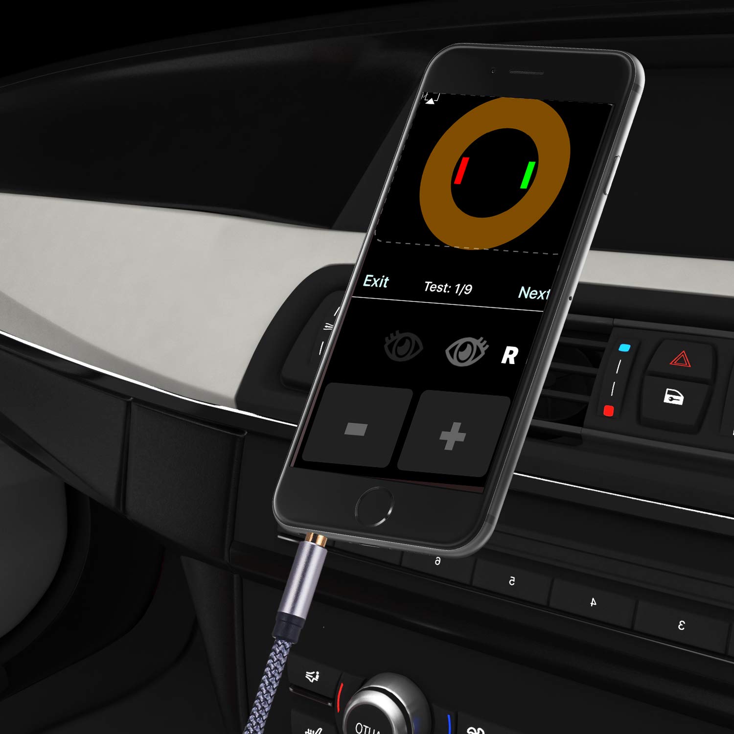 Tan QY Tan QY 3.5mm Nylon Braided Aux Cable 15Ft Male to Male Audio Adapter for Headphones Car Home Stereos Speaker iPhone iPad iPod - View 5 of 7