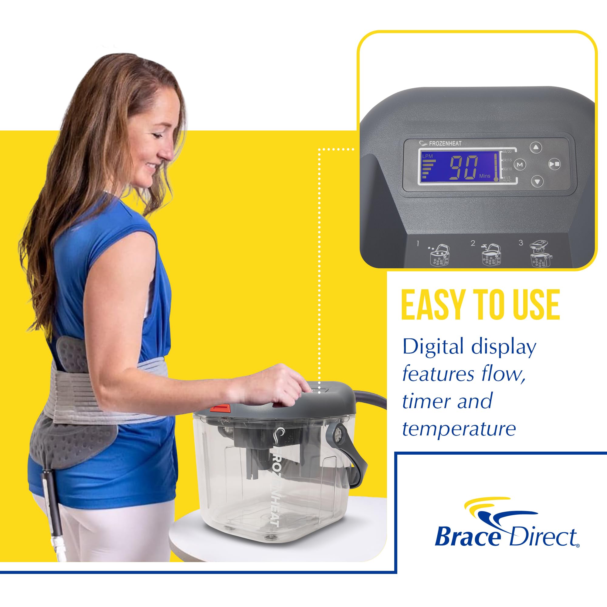 Brace Direct Brace Direct Digital Frozen Heat Therapy Machine for Pain Relief in Shoulder Knee Ankle Hip and Back Post Surgery Arthritis Joint Pain - View 6 of 8