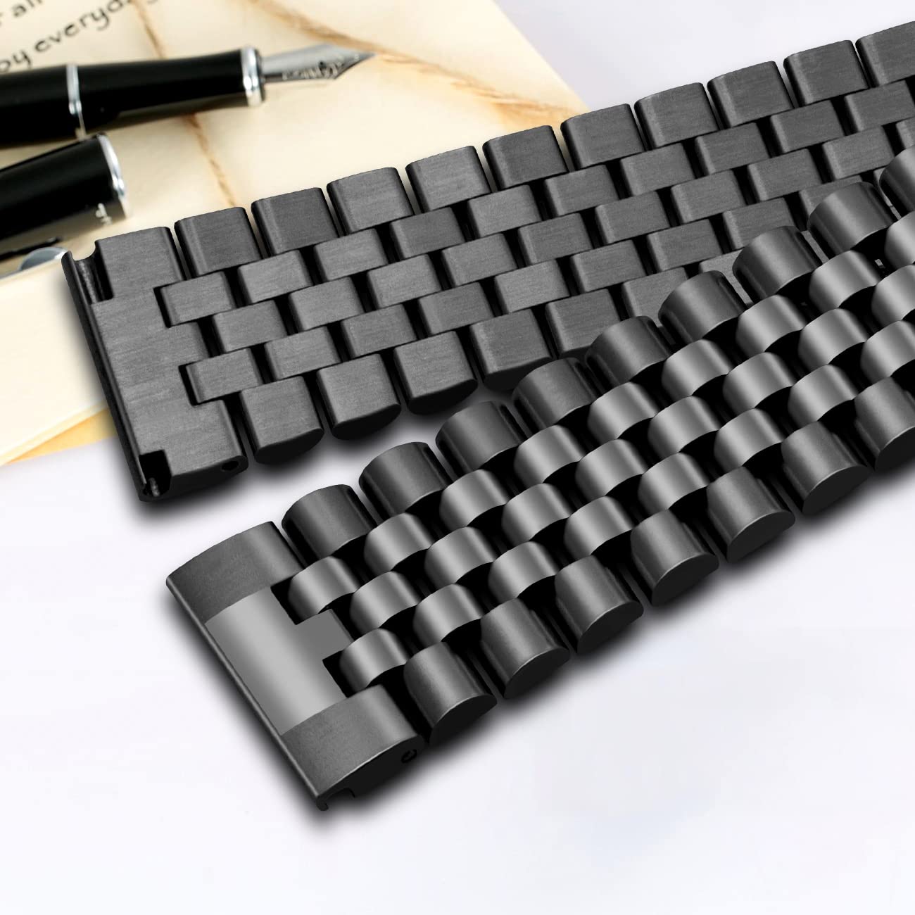 Kai Tian Kai Tian 3D Quick Release 22mm Watch Band for Samsung Galaxy Watch 46mm Gear S3 Frontier Classic Tapered Strap for Men Women Black - View 3 of 7