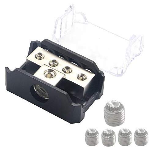 VonSom VonSom 4 Way Power Distribution Block - 1x 0/2/4 AWG In, 4x 4/8/10 Gauge Out - Car Amplifier Audio Splitter (2 Pack) - View 9 of 9