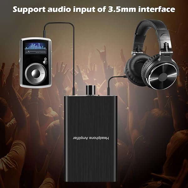 MYPIN Headphone Amplifier with Bass Boost for 3.5mm AUX and Type-C Compatible with Mac Phones iPad MP3 MP4 Xbox PS4 PS5 Controller - View 5 of 10