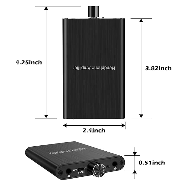 MYPIN Headphone Amplifier with Bass Boost for 3.5mm AUX and Type-C Compatible with Mac Phones iPad MP3 MP4 Xbox PS4 PS5 Controller - View 9 of 10