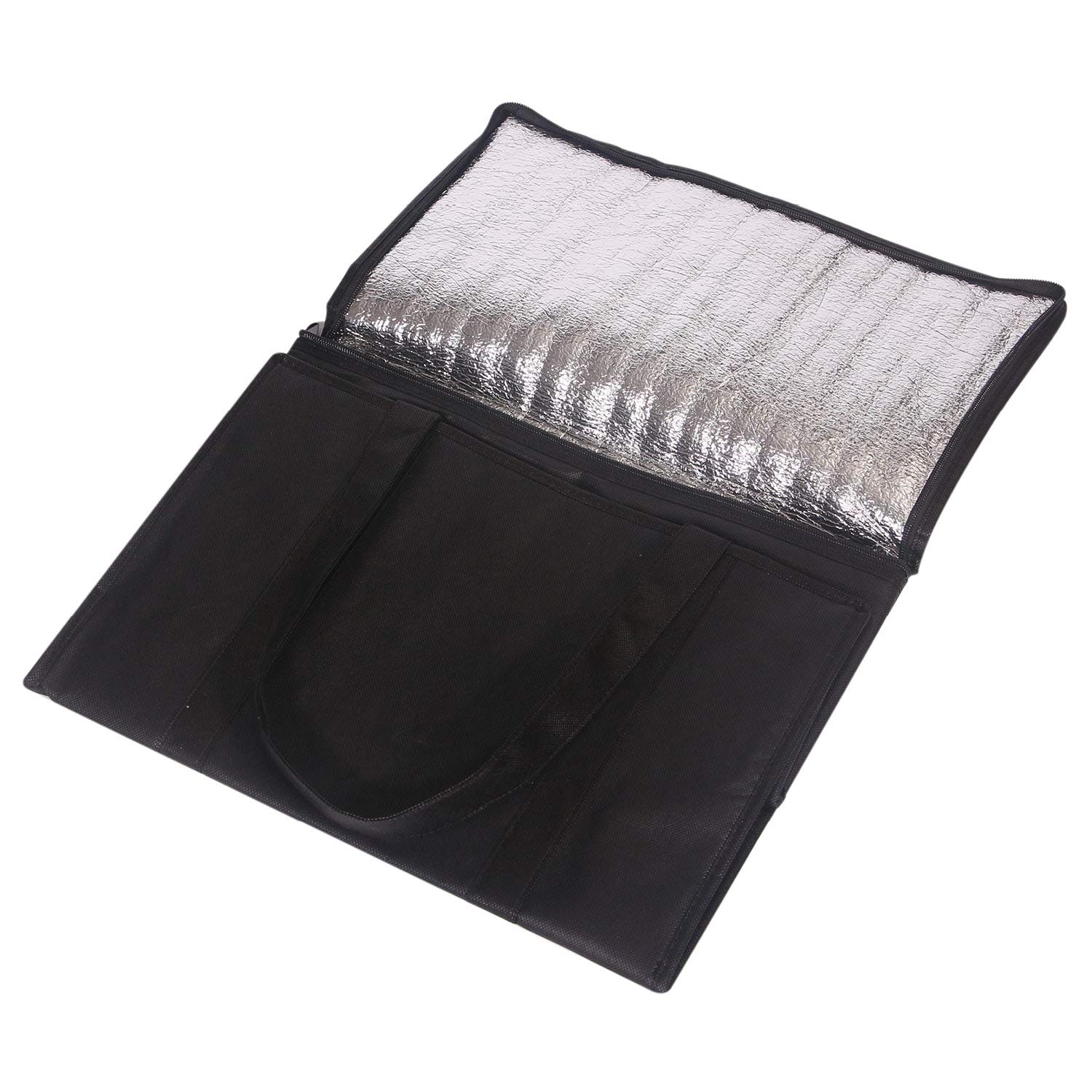 DIOMMELL Large Insulated Reusable Grocery Bags Set of 4 with Zipper and Handles Foldable Washable Heavy Duty Cooler Totes for Food Delivery and Shopping - View 7 of 7