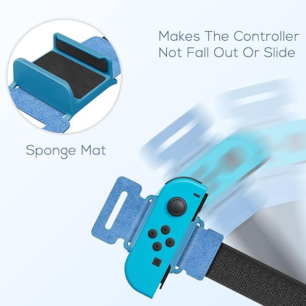 YUANHOT YUANHOT Adjustable Wrist Bands for Nintendo Switch Just Dance and Zumba 2 Pack Red Blue for Kids and Adults - View 5 of 8