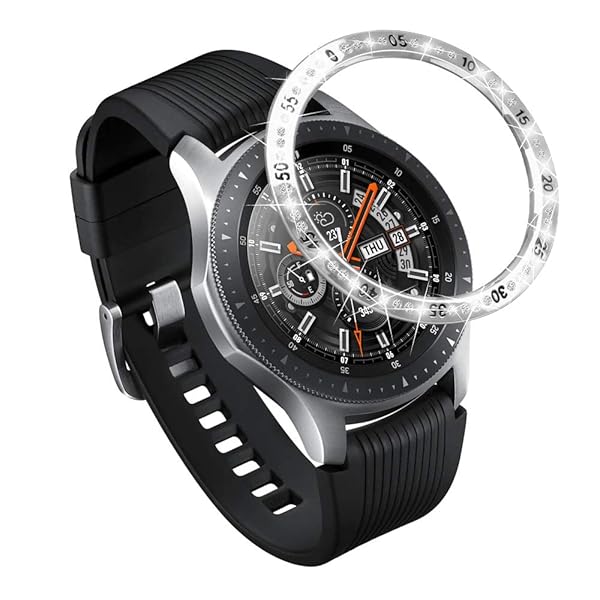 FitTurn Bling Inlay Crystal Bezel Ring for Samsung Galaxy Watch 46mm Gear S3 Frontier Classic Anti Scratch Collision Protector Loop - View 2 of 8