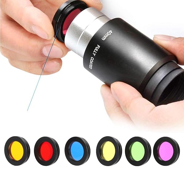 Senyar Senyar Lens Filter Set 6 Colors 1.25 Inch Colorful Telescope Eyepiece Screw Thread Filter Kit for Astronomy - View 6 of 9