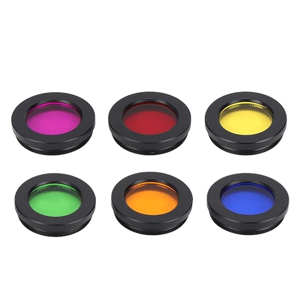 Senyar Senyar Lens Filter Set 6 Colors 1.25 Inch Colorful Telescope Eyepiece Screw Thread Filter Kit for Astronomy