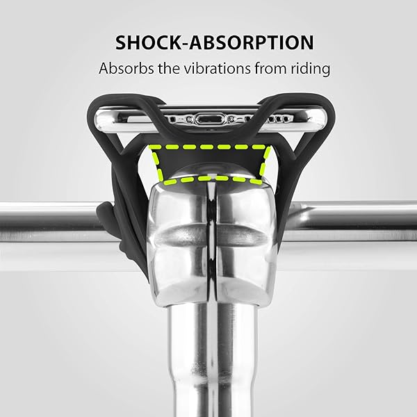 BONE "Ultra Light BONE Bike Tie Pro: Secure Phone Mount for 4.7"-7.2" Cell Phones on Bicycles & Motorcycles" - View 6 of 10