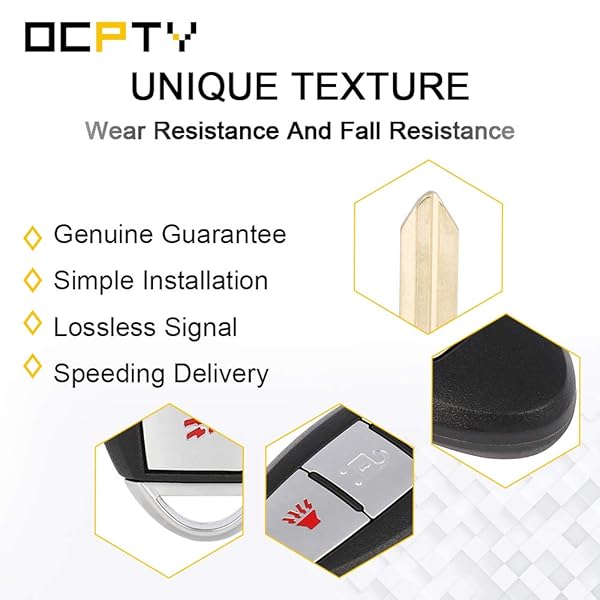 OCPTY OCPTY 2 PCS Keyless Entry Remote Control Key Fob Replacement for Nissan Pathfinder Murano Titan XD 3 Buttons 2015 2016 2017 2018 - View 6 of 8