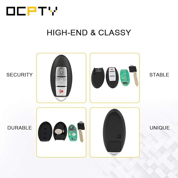 OCPTY OCPTY 2 PCS Keyless Entry Remote Control Key Fob Replacement for Nissan Pathfinder Murano Titan XD 3 Buttons 2015 2016 2017 2018 - View 7 of 8