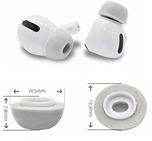 Zotech Zotech Memory Foam Ear Tips for Apple Airpods Pro Grey Large 2 Pairs Replacement - View 2 of 5