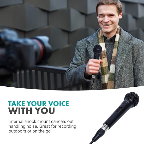 Movo Movo HV-M5 Dynamic Cardioid Vocal Microphone with Shockmount and Windscreen for Professional Singing and Recording XLR Compatible - View 5 of 8