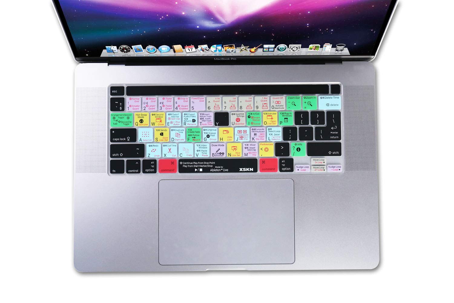 XSKN Ableton Live Silicone Keyboard Cover for 2019 MacBook Pro 16 inch A2141 and 2020 MacBook Pro 13.3 inch A2251 A2289 A2338 M1 - View 2 of 7