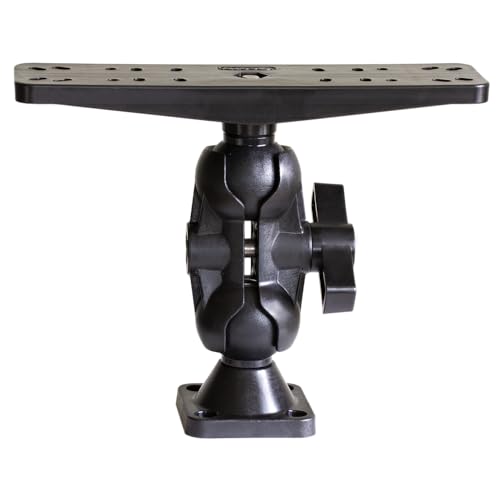 Scotty "Scotty 173 2-1/4" Ball Mount with Fish Finder/Chart Plotter Plate - Durable & Versatile Marine Accessory"