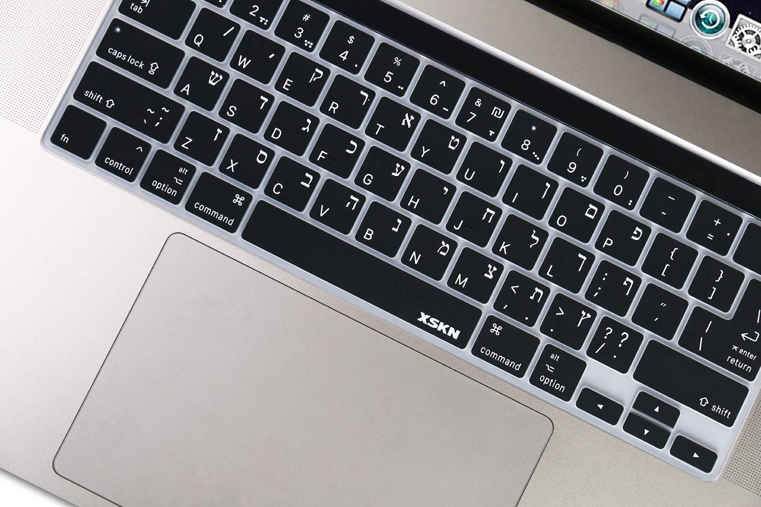 XSKN Bilingual Black Silicone Keyboard Cover for 2019 2020 MacBook Pro 16 inch A2141 13.3 inch A2251 A2289 US EU Version - View 3 of 7