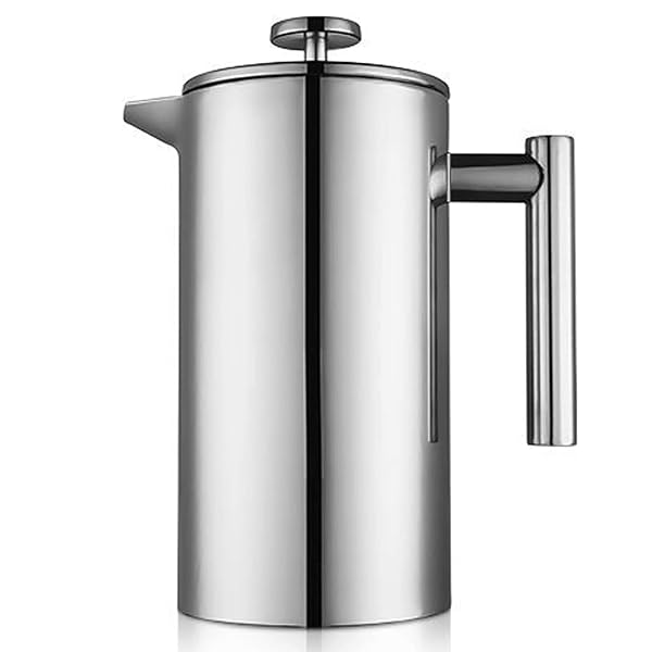 Meelio Meelio Stainless Steel French Press Coffee Maker 1500ml Double Wall Insulated Large Capacity for Travel and Camping Silver