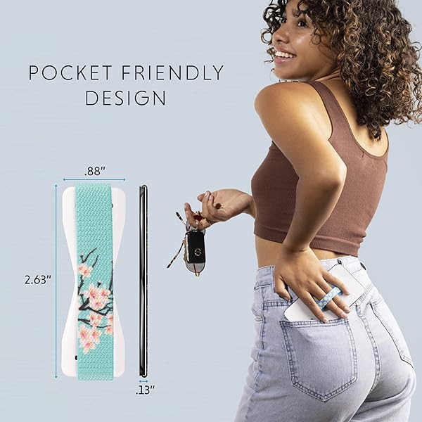 LOVEHANDLE LOVEHANDLE Universal Phone Grip Cherry Blossom for Smartphones and Mini Tablets Wireless Charging Compatible Made in The USA - View 3 of 9