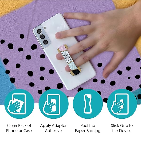 LOVEHANDLE LOVEHANDLE Universal Phone Grip Cherry Blossom for Smartphones and Mini Tablets Wireless Charging Compatible Made in The USA - View 6 of 9