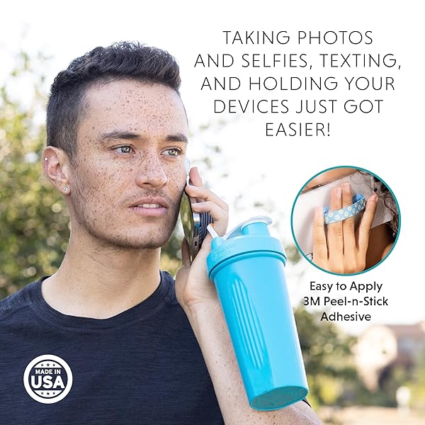 LOVEHANDLE LOVEHANDLE Universal Phone Grip for Smartphones and Mini Tablets Wireless Charging Compatible Made in The USA Paws Design - View 4 of 9