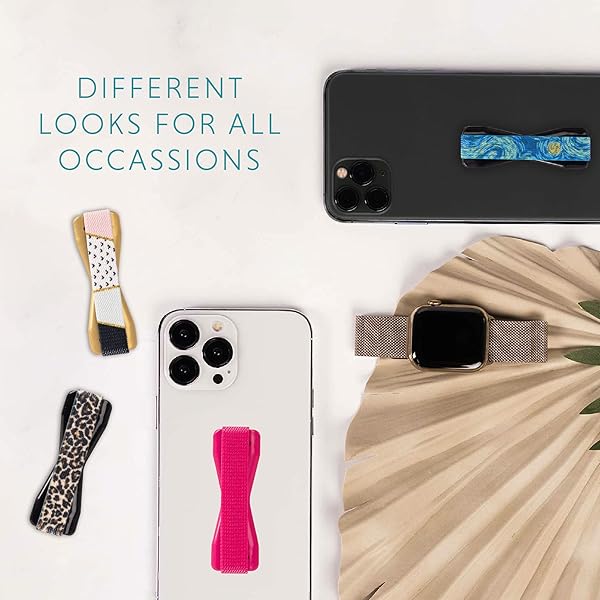 LOVEHANDLE LOVEHANDLE Universal Phone Grip for Smartphones and Mini Tablets Wireless Charging Compatible Made in The USA Solid Magenta - View 7 of 9