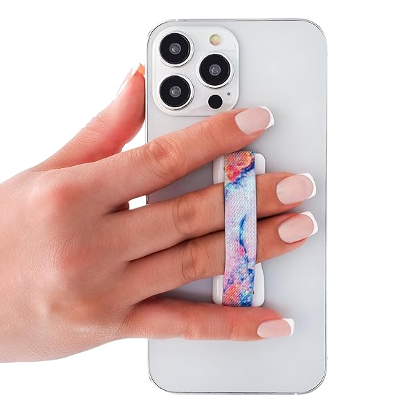 LOVEHANDLE LOVEHANDLE Universal Phone Grip for Smartphones and Mini Tablets Wireless Charging Compatible Made in The USA Magic Marble Design - View 3 of 8