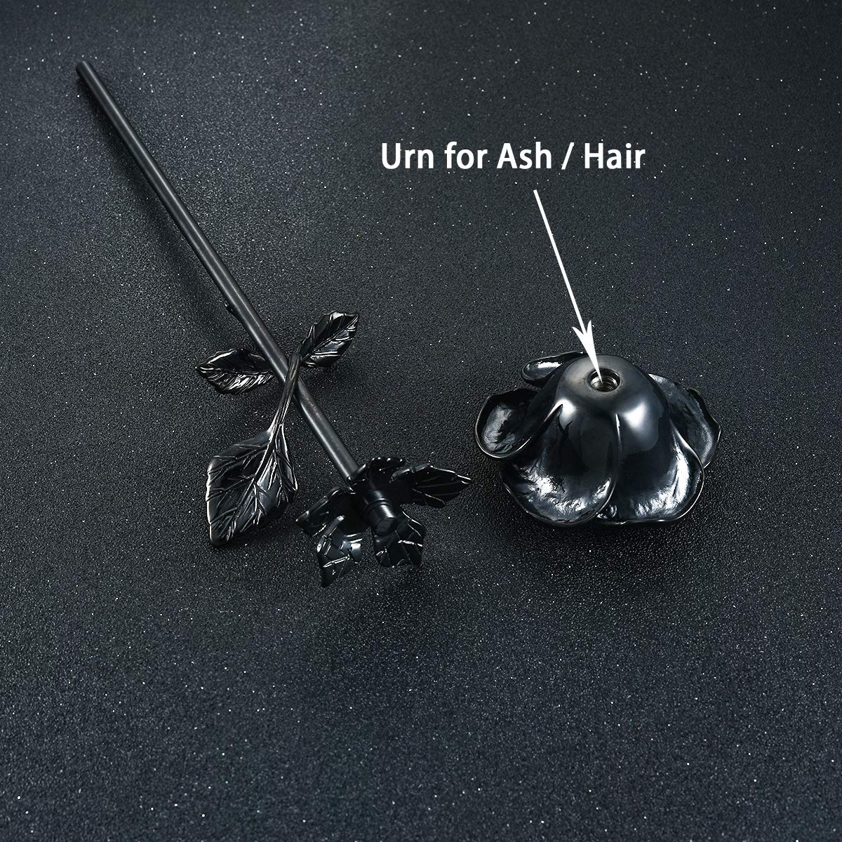 Sunling Sunling Stainless Steel Decorative Rose Flower Cremation Urn for Ashes Memorial Keepsake 9.5 Inches for Human Pet Dog Cat - View 2 of 5