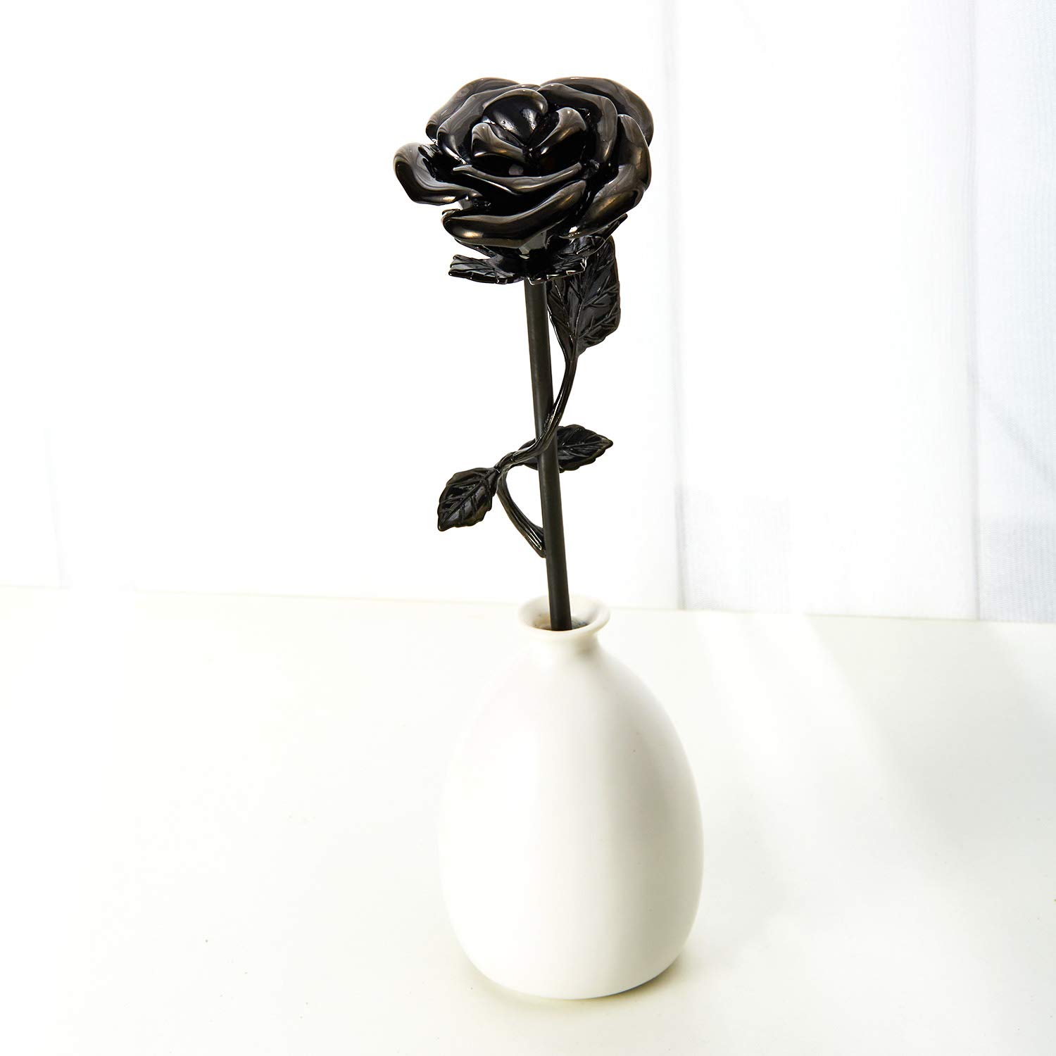 Sunling Sunling Stainless Steel Decorative Rose Flower Cremation Urn for Ashes Memorial Keepsake 9.5 Inches for Human Pet Dog Cat - View 4 of 5