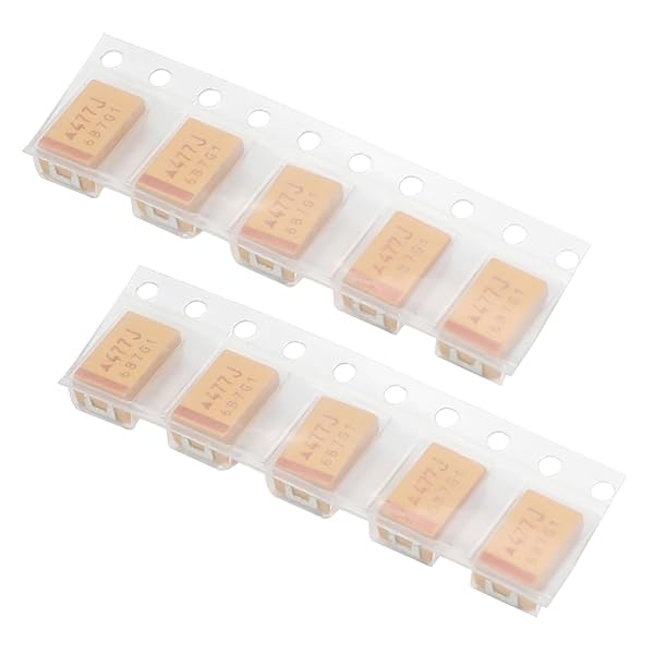 Fielect Fielect 10Pcs 470uF Tantalum Capacitor 6.3V SMD Electrolytic Patch Model for Reliable Performance - View 4 of 8