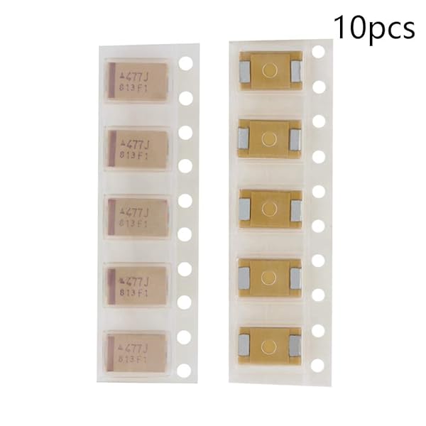 Fielect Fielect 10Pcs 470uF Tantalum Capacitor 6.3V SMD Electrolytic Patch Model for Reliable Performance - View 8 of 8