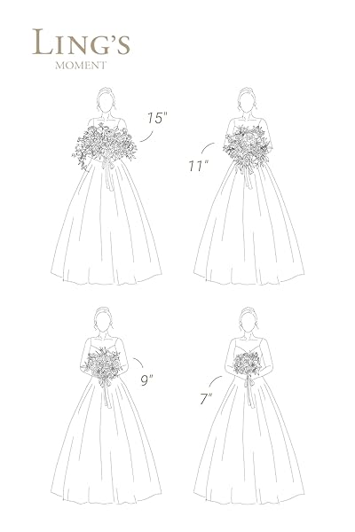 Ling's moment Ling's Moment Pink Bridesmaid Bouquet Set of 4 Dusty Rose Wedding Flowers 7 Inch Bridal Bouquets for Weddings Ceremonies Anniversaries - View 8 of 8