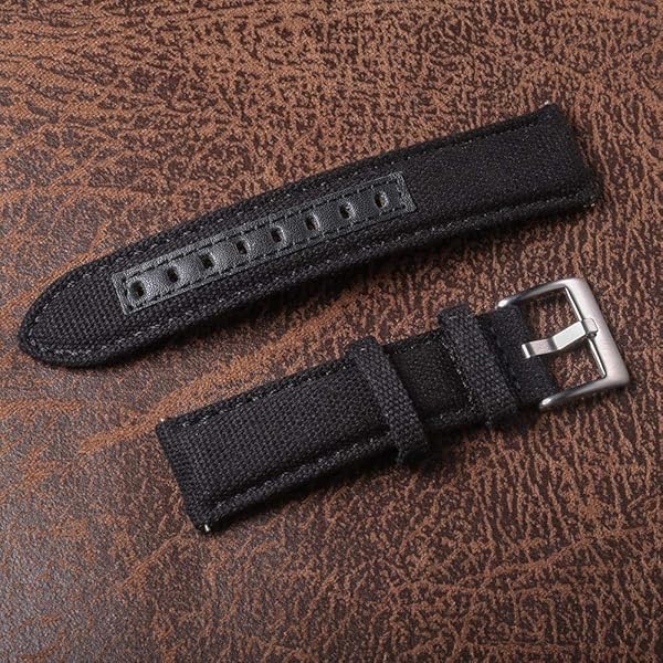 hemsut h Hemsut Military Canvas Watch Bands 18mm Quick Release Fabric Casual Sport Replacement for Men - View 7 of 10
