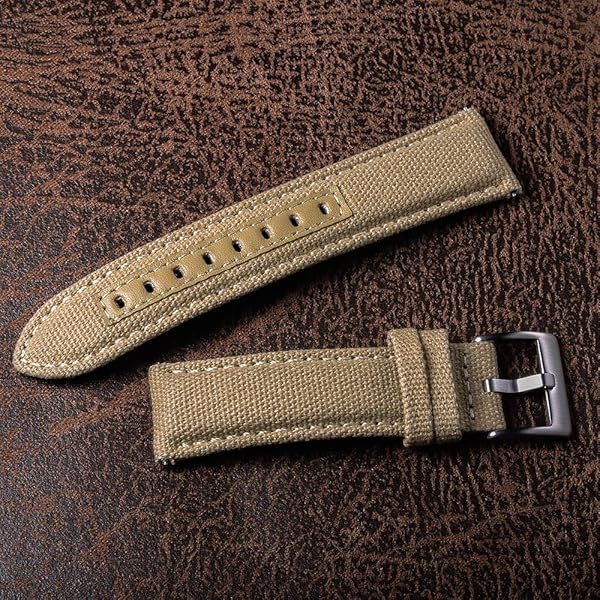 hemsut h Hemsut Quick Release Military Canvas Watch Strap 24mm Fabric Sport Replacement Bands for Men - View 4 of 9