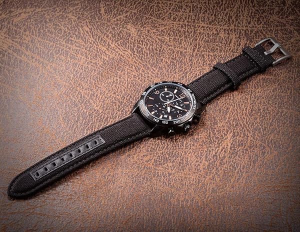 hemsut h Hemsut Quick Release Military Canvas Watch Strap 24mm Fabric Sport Replacement Bands for Men - View 3 of 10