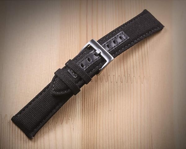 hemsut h Hemsut Quick Release Military Canvas Watch Strap 24mm Fabric Sport Replacement Bands for Men - View 4 of 10