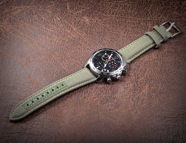 hemsut h Hemsut Canvas Watch Bands Quick Release Military Strap Fabric Replacement 18mm for Men - View 3 of 10
