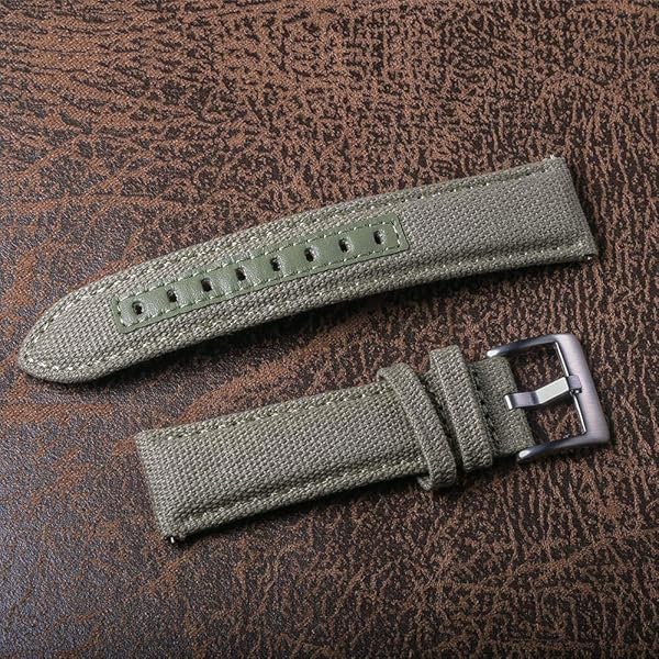 hemsut h Hemsut Canvas Watch Bands Quick Release Military Strap 18mm Fabric Replacement for Men - View 7 of 9