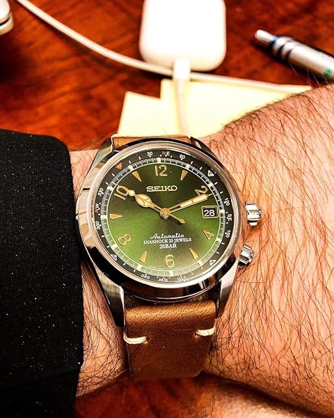 hemsut h Handmade Vintage Leather Watch Bands for Men Quick Release Horween Strap 18mm to 24mm Replacement - View 3 of 10