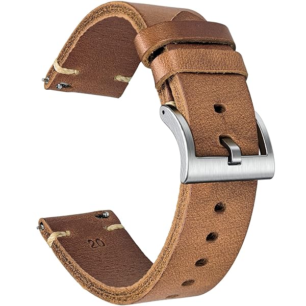 Handmade Vintage Leather Watch Bands for Men Quick Release Horween Strap 18mm to 24mm Replacement