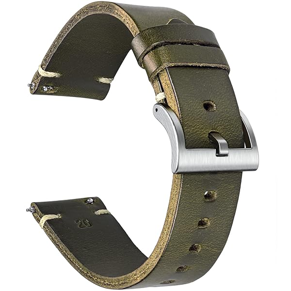 Hemsut Leather Watch Bands Horween Leather Strap for Men 18 to 24mm Quick Release Handmade Vintage Replacement Wrap