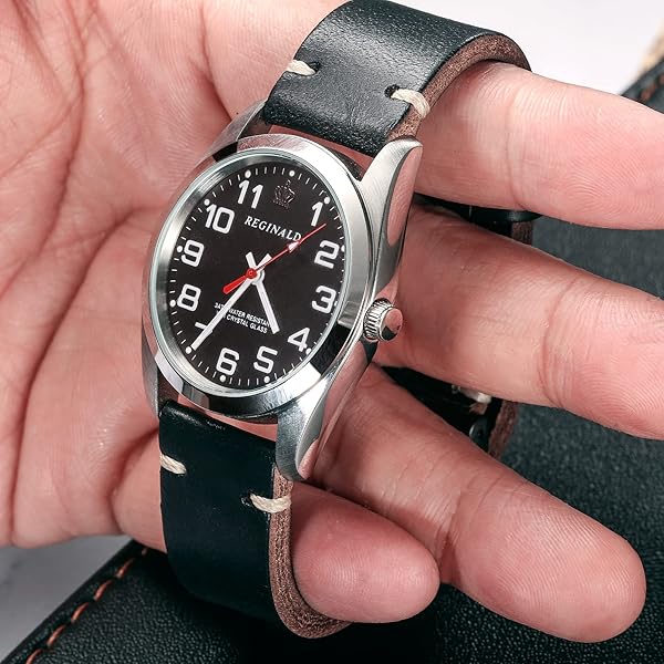 hemsut h Hemsut Leather Watch Bands Horween Leather Strap for Men 18 to 24mm Quick Release Handmade Vintage Replacement Wrap - View 6 of 8