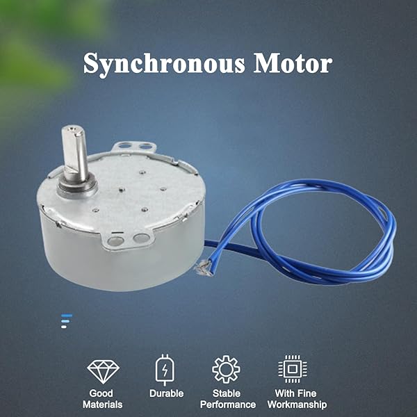 Fielect Fielect 2Pcs Synchronous Motor AC 110V 15-18RPM Turntable Motor CW Direction 4W TYC-50 D Shaft for Efficient Performance - View 4 of 8