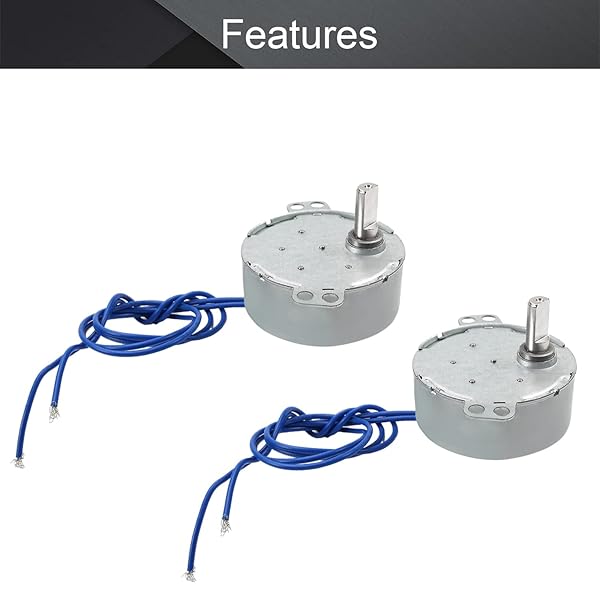 Fielect Fielect 2Pcs Synchronous Motor AC 110V 15-18RPM Turntable Motor CW Direction 4W TYC-50 D Shaft for Efficient Performance - View 8 of 8