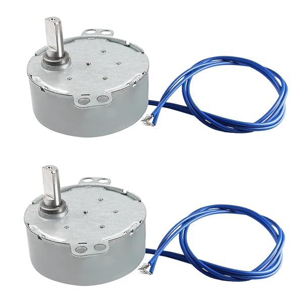 Fielect Fielect 2Pcs Synchronous Motor AC 110V 15-18RPM Turntable Motor CW Direction 4W TYC-50 D Shaft for Efficient Performance