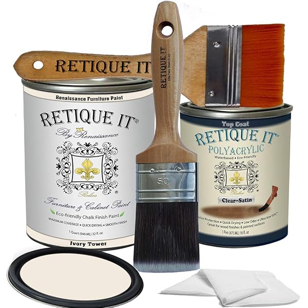 Retique It Retique It Chalk Furniture Paint 6 Piece Set 32 Ounces for Easy DIY Home Makeovers