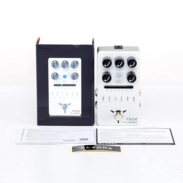 FLAMMA FLAMMA FS02 Reverb Pedal: 7 Reverb Effects & 7 Preset Slots for Guitar | True Bypass & Trail On - View 9 of 10