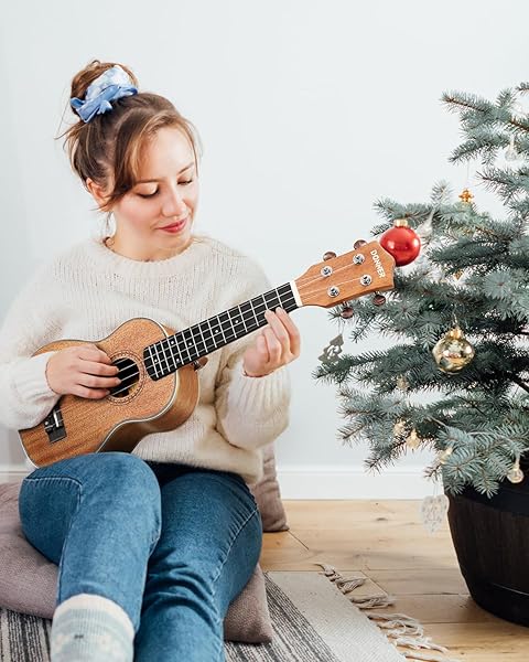 Donner "Donner 23" Ukulele Beginner Kit: Mahogany Wood, Free Lessons, Gig Bag & More - Perfect for New Players!" - View 8 of 9