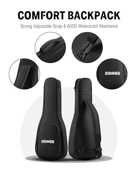 Donner "Donner 23" Ukulele Beginner Kit: Mahogany Wood, Free Lessons, Gig Bag & More - Perfect for New Players!" - View 9 of 9